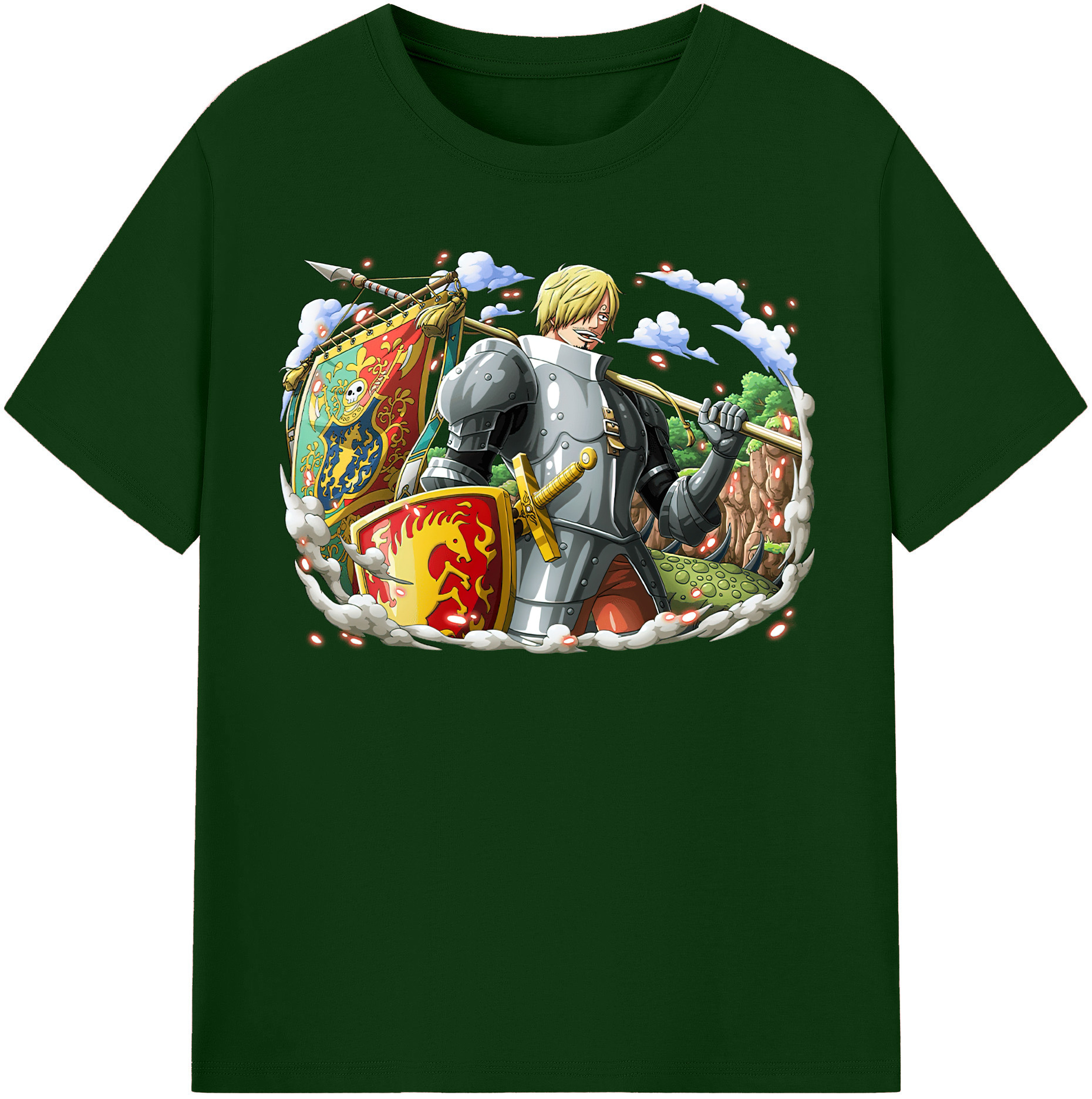 ワンピース サンジ ONE PIECE Sanji 綿100％半袖Tシャツ（フロントプリント）